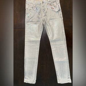 Purple Brand Jeans white metalic P001